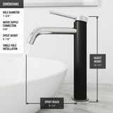 Lexington Single Handle Vessel Sink Bathroom Faucet with cFiber© Body, Chrome U3R6 - product image 6