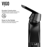 Linus Single Handle Vessel Single Hole Bathroom Sink Faucet, Matte Black W0U0 - product image 6