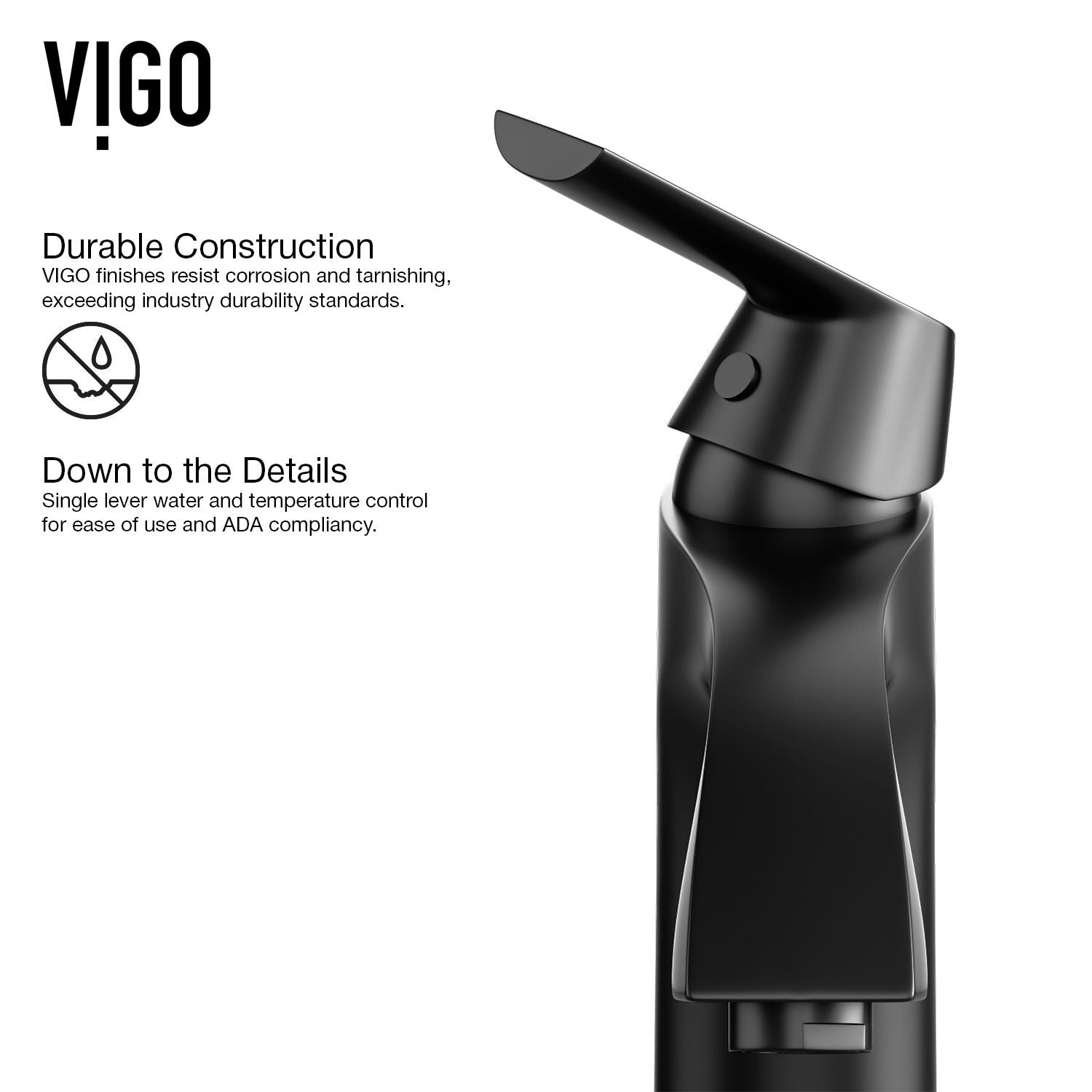 Linus Single Handle Vessel Single Hole Bathroom Sink Faucet, Matte Black W0U0 - product image 8