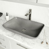 Lorca Gothic ConcretoStone 22x15-in Deep Grey Bathroom Sink/Basin with Rectangular Vessel B8E8 - product image 6
