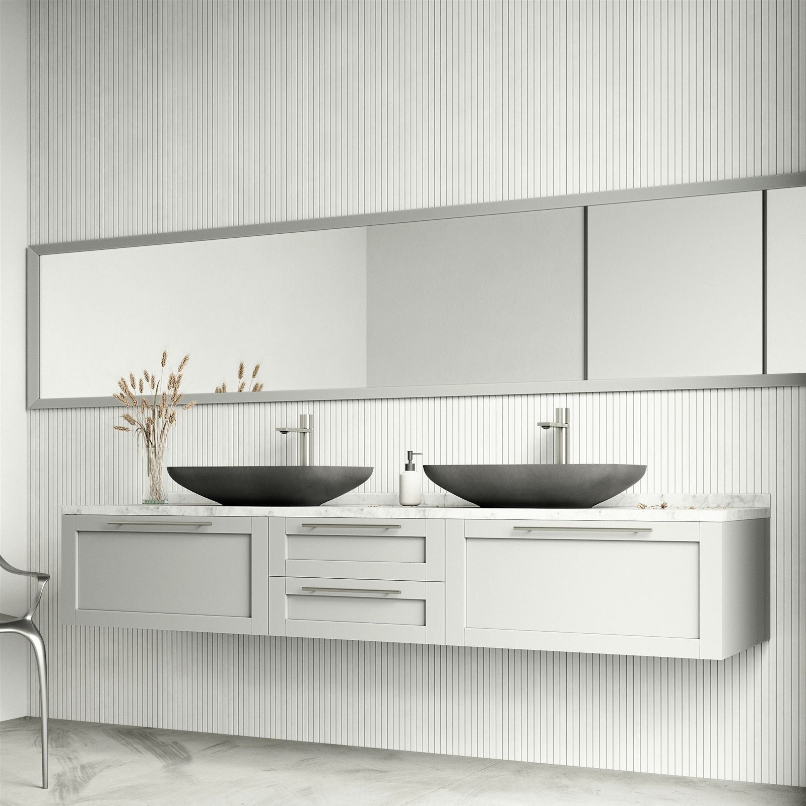 Lorca Gothic ConcretoStone 22x15-in Deep Grey Bathroom Sink/Basin with Rectangular Vessel B8E8 - product image 7