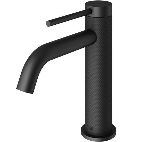 Madison Single Handle Single Hole cFiber Bathroom Sink Faucet, Matte Black Q3L3