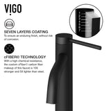Madison Single Handle Single Hole cFiber Bathroom Sink Faucet, Matte Black Q3L3 - product image 4