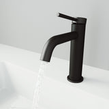 Madison Single Handle Single Hole cFiber Bathroom Sink Faucet, Matte Black Q3L3 - product image 8