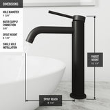 Magnolia MatteStone White Bathroom Sink/Basin Set with Lexington Faucet and Rectangular Composite Vessel R1E6 - product image 5