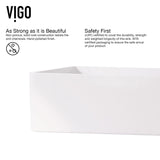 Magnolia MatteStone White Bathroom Sink/Basin Set with Lexington Faucet and Rectangular Composite Vessel R1E6 - product image 6