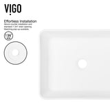 Marigold MatteStone Matte White Bathroom Sink/Basin Set with Sterling Faucet and Rectangular Composite Vessel A4G2 - product image 5