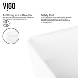 Marigold MatteStone Matte White Bathroom Sink/Basin Set with Sterling Faucet and Rectangular Composite Vessel A4G2 - product image 8