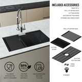 Mercer 33-in Stainless Steel Undermount Kitchen Sink Q8K0 - product image 6