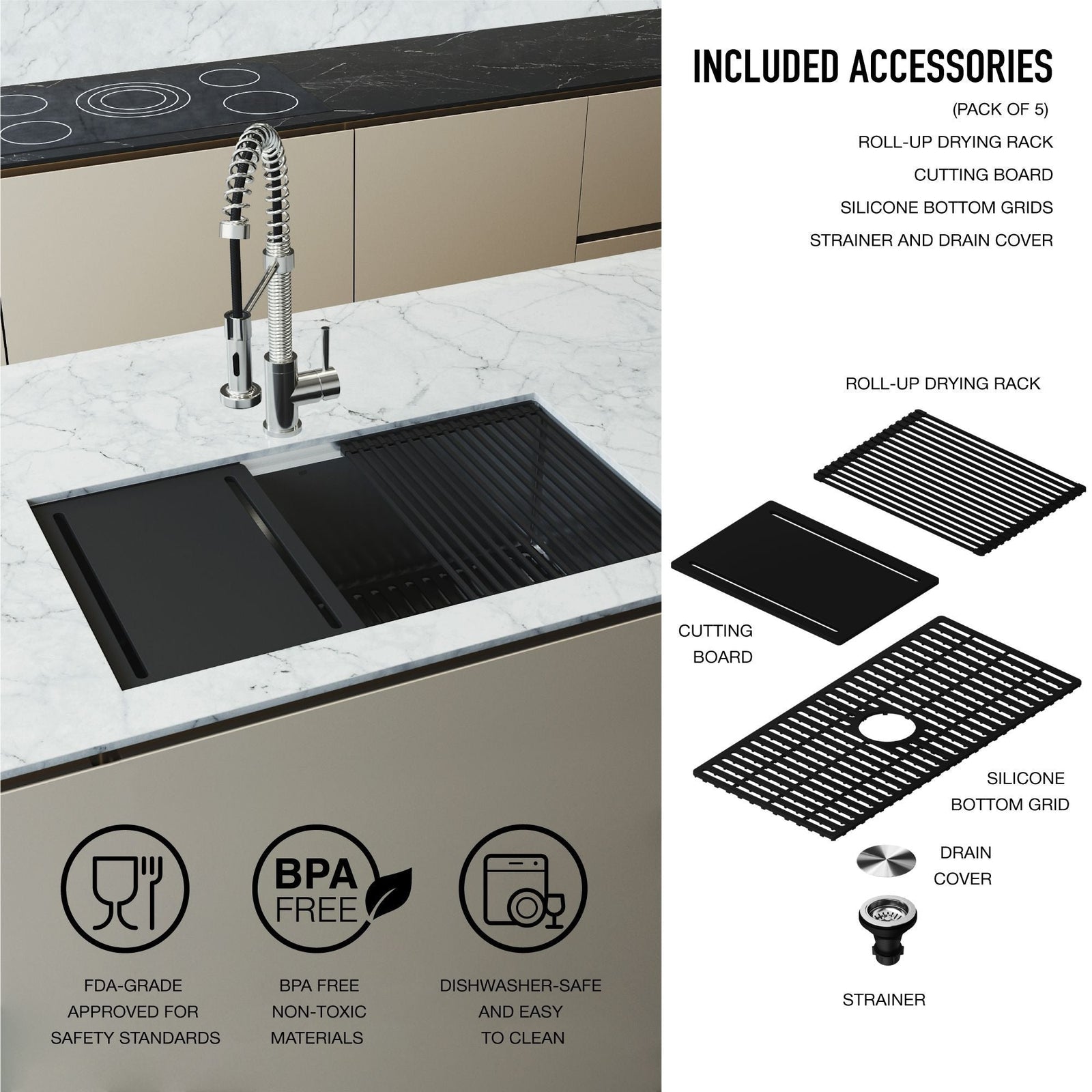 Mercer 33-in Stainless Steel Undermount Kitchen Sink Q8K0 - product image 6