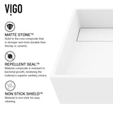 Montauk MatteStone 18x13-in Deep White Bathroom Sink/Basin with Rectangular Vessel H1J7 - product image 2