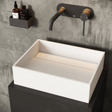 Montauk MatteStone 18x13-in Deep White Bathroom Sink/Basin with Rectangular Vessel H1J7 - product image 8