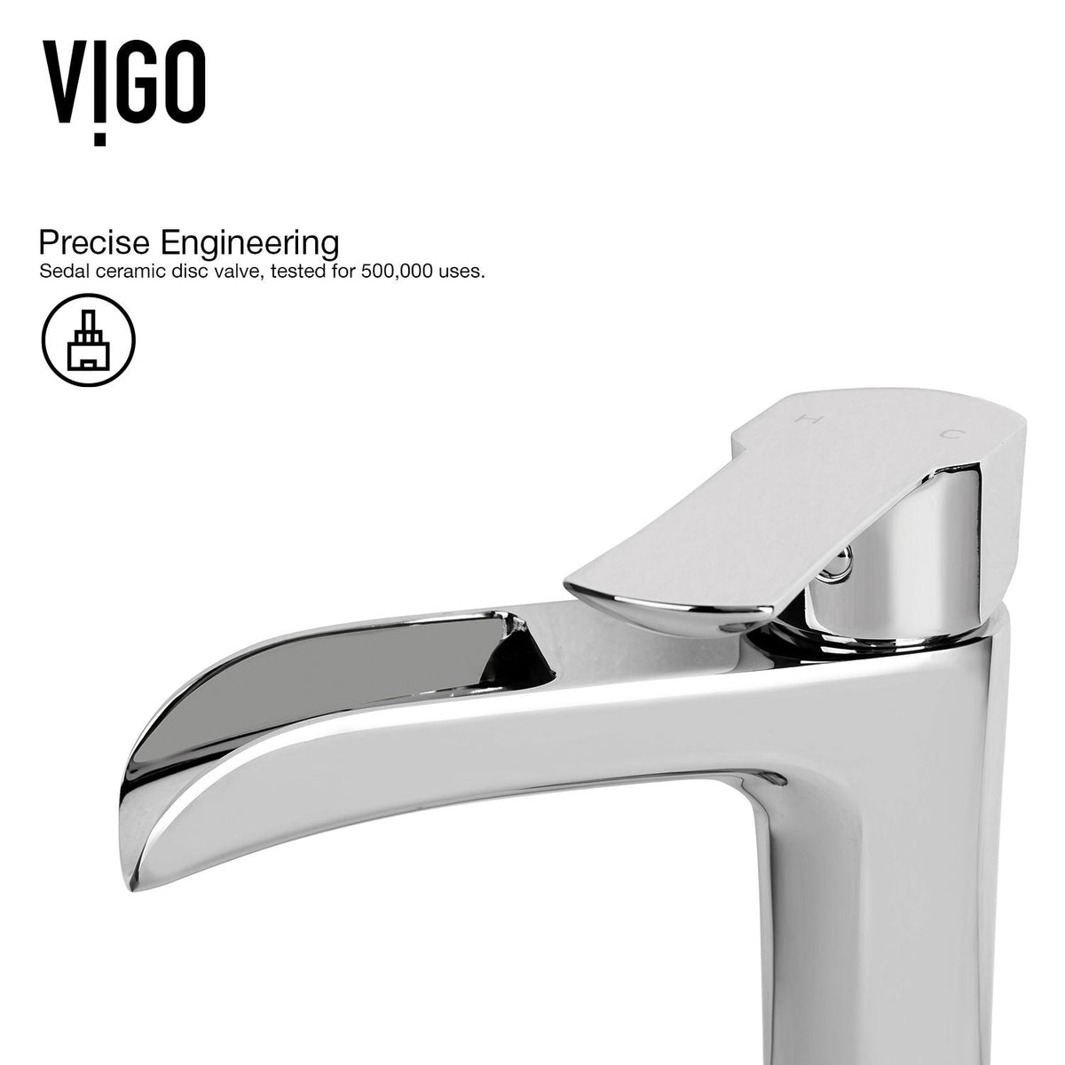 Niko Single Handle Vessel Sink Bathroom Faucet with Deck Plate, Chrome R1Y3 - product image 7