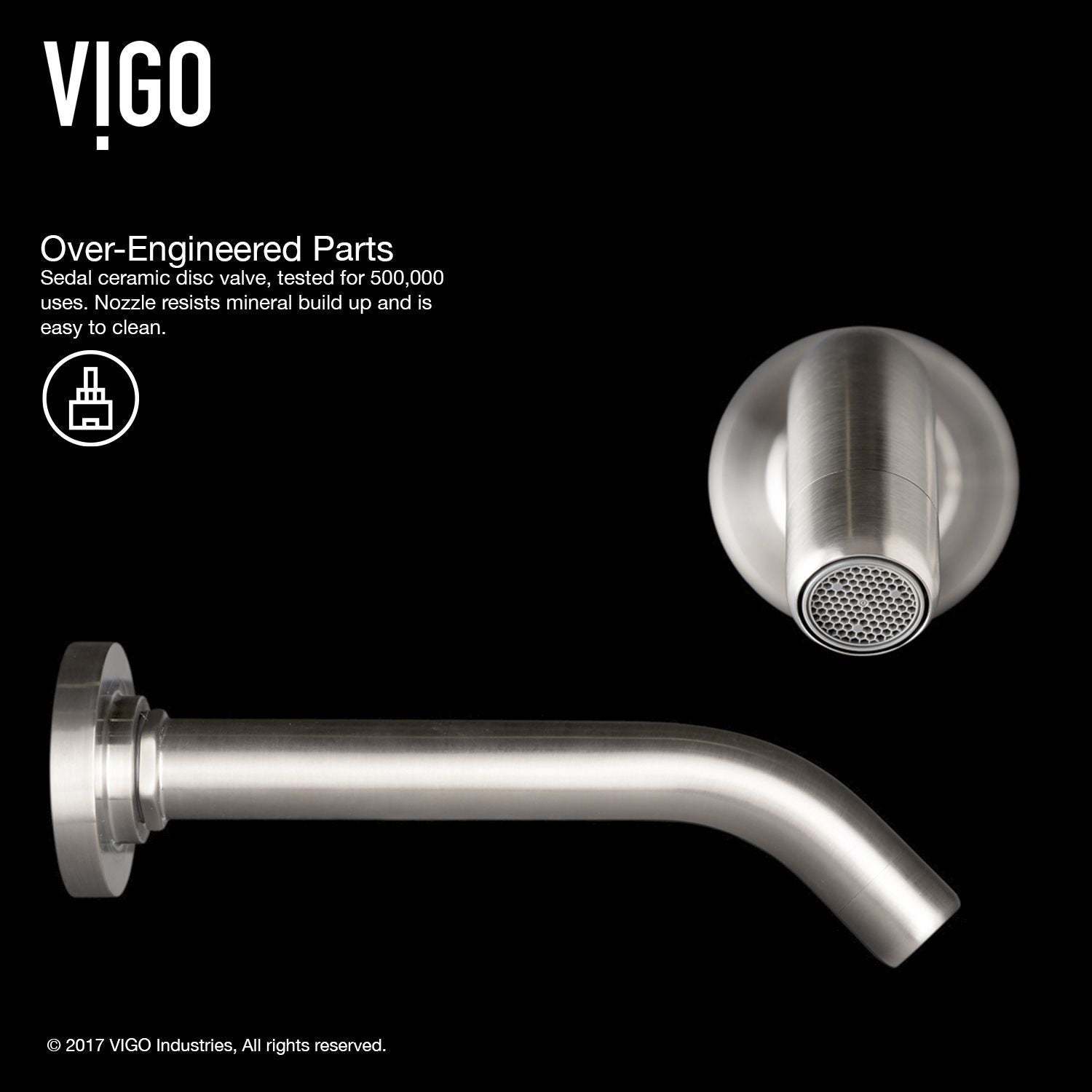 Olus Wall Mount Bathroom Faucet, WaterSense Certified, Brushed Nickel X1G1 - product image 4