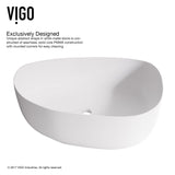 Peony Matte Stone Novelty Composite Vessel Bathroom Sink/Basin with Deep Bowl, White V7I9 - product image 2
