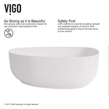 Peony Matte Stone Novelty Composite Vessel Bathroom Sink/Basin with Deep Bowl, White V7I9 - product image 3