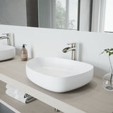 Peony Matte Stone Novelty Composite Vessel Bathroom Sink/Basin with Deep Bowl, White V7I9 - product image 7