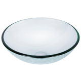 Round Glass Vessel Bathroom Sink/Basin with Repellent Seal Coating, Crystalline L6P1 - product image 1