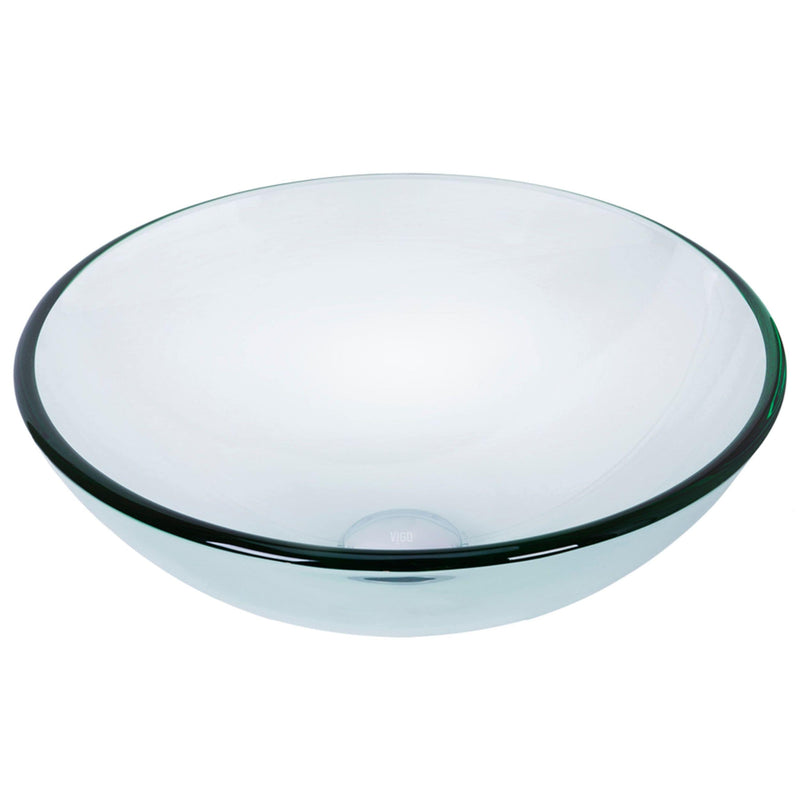 Round Glass Vessel Bathroom Sink/Basin with Repellent Seal Coating, Crystalline L6P1