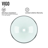Round Glass Vessel Bathroom Sink/Basin with Repellent Seal Coating, Crystalline L6P1 - product image 4