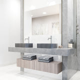 Segovia Gothic ConcretoStone Grey Bathroom Sink/Basin Set with Apollo Faucet and Rectangular Vessel P5B1 - product image 6
