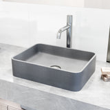 Segovia Gothic ConcretoStone Grey Bathroom Sink/Basin Set with Apollo Faucet and Rectangular Vessel P5B1 - product image 7