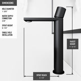 Sottile MatteShell Amber Bathroom Sink/Basin Set with Gotham Faucet and Glass Vessel M7Q6 - product image 5