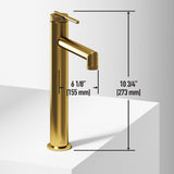 Sottile MatteShell Matte Black Bathroom Sink/Basin Set with Sterling Faucet and Glass Rectangular Vessel T2P9 - product image 5