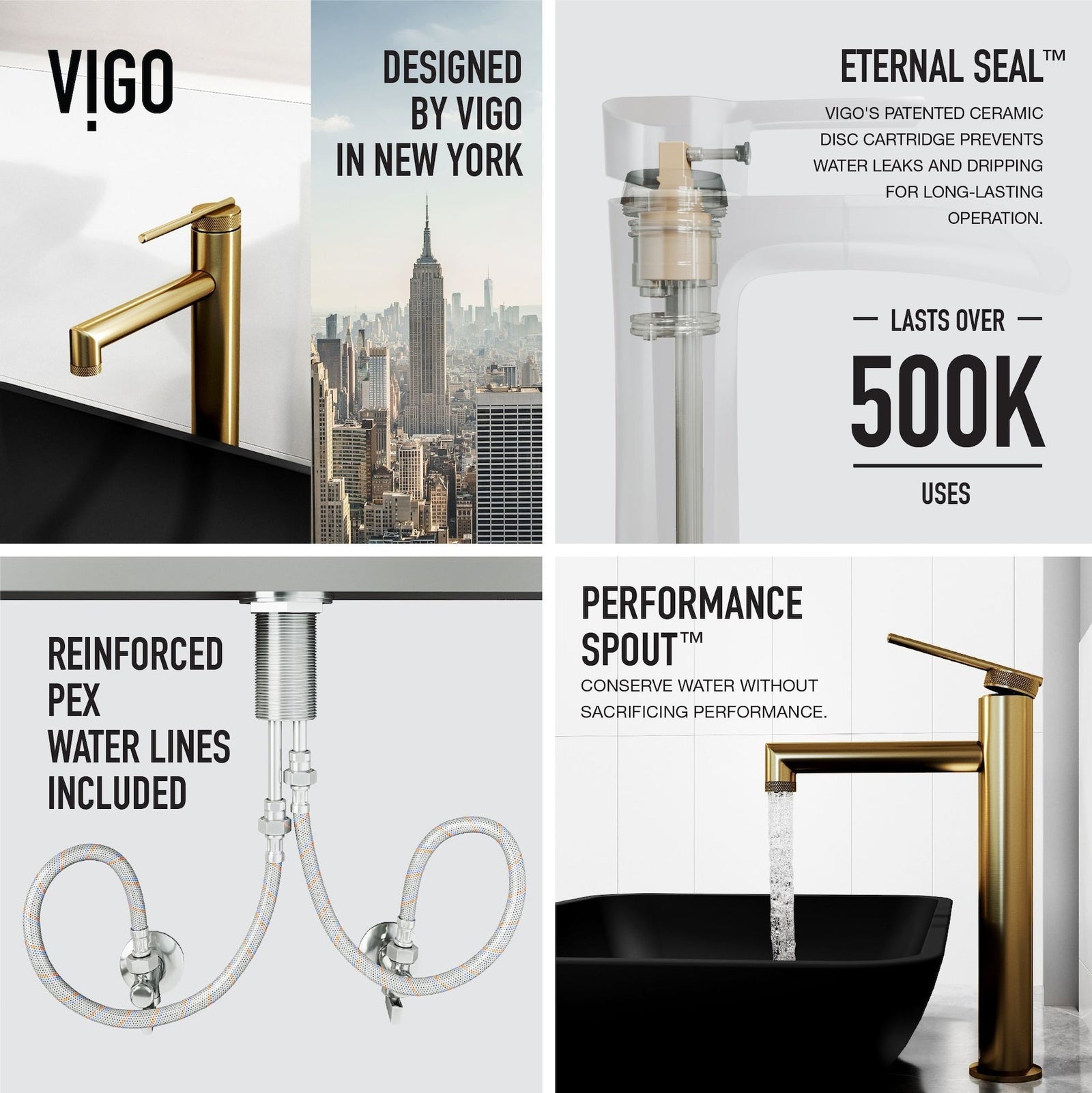 Sottile MatteShell Matte Black Bathroom Sink/Basin Set with Sterling Faucet and Glass Rectangular Vessel T2P9 - product image 6