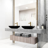 Sottile MatteShell Matte Black Bathroom Sink/Basin Set with Sterling Faucet and Glass Rectangular Vessel T2P9 - product image 7