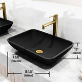 Sottile MatteShell Matte Black Bathroom Sink/Basin Set with Sterling Faucet and Glass Rectangular Vessel T2P9 - product image 8