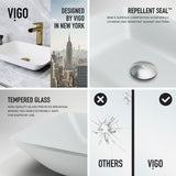 Sottile MatteShell White Bathroom Sink/Basin Set with Amada Faucet and Glass Rectangular Vessel V9E1 - product image 3