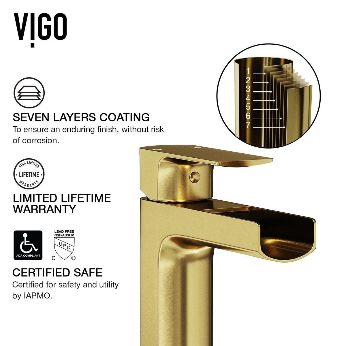 Sottile MatteShell White Bathroom Sink/Basin Set with Amada Faucet and Glass Rectangular Vessel V9E1 - product image 7