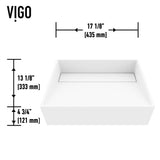 Starr Glass MatteStone White Bathroom Sink/Basin Set with Gotham Faucet and Rectangular Composite Vessel W5T8 - product image 3
