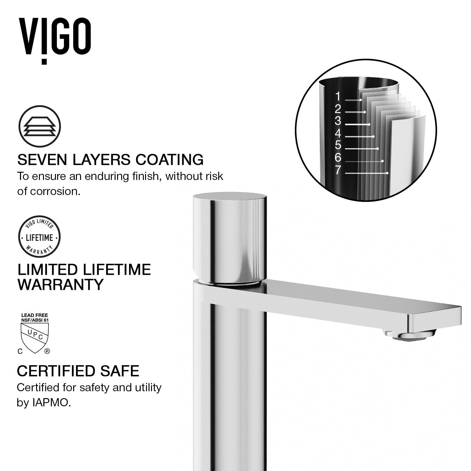 Starr Glass MatteStone White Bathroom Sink/Basin Set with Gotham Faucet and Rectangular Composite Vessel W5T8 - product image 4