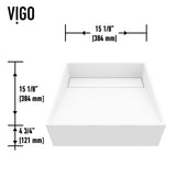 Starr Modern MatteStone 15x15-in Deep White Bathroom Sink/Basin with Square Vessel B4Z2 - product image 3