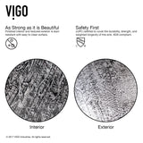 Titanium Glass Slate Grey Bathroom Sink/Basin Set with Niko Faucet and Round Vessel U2Z1 - product image 3