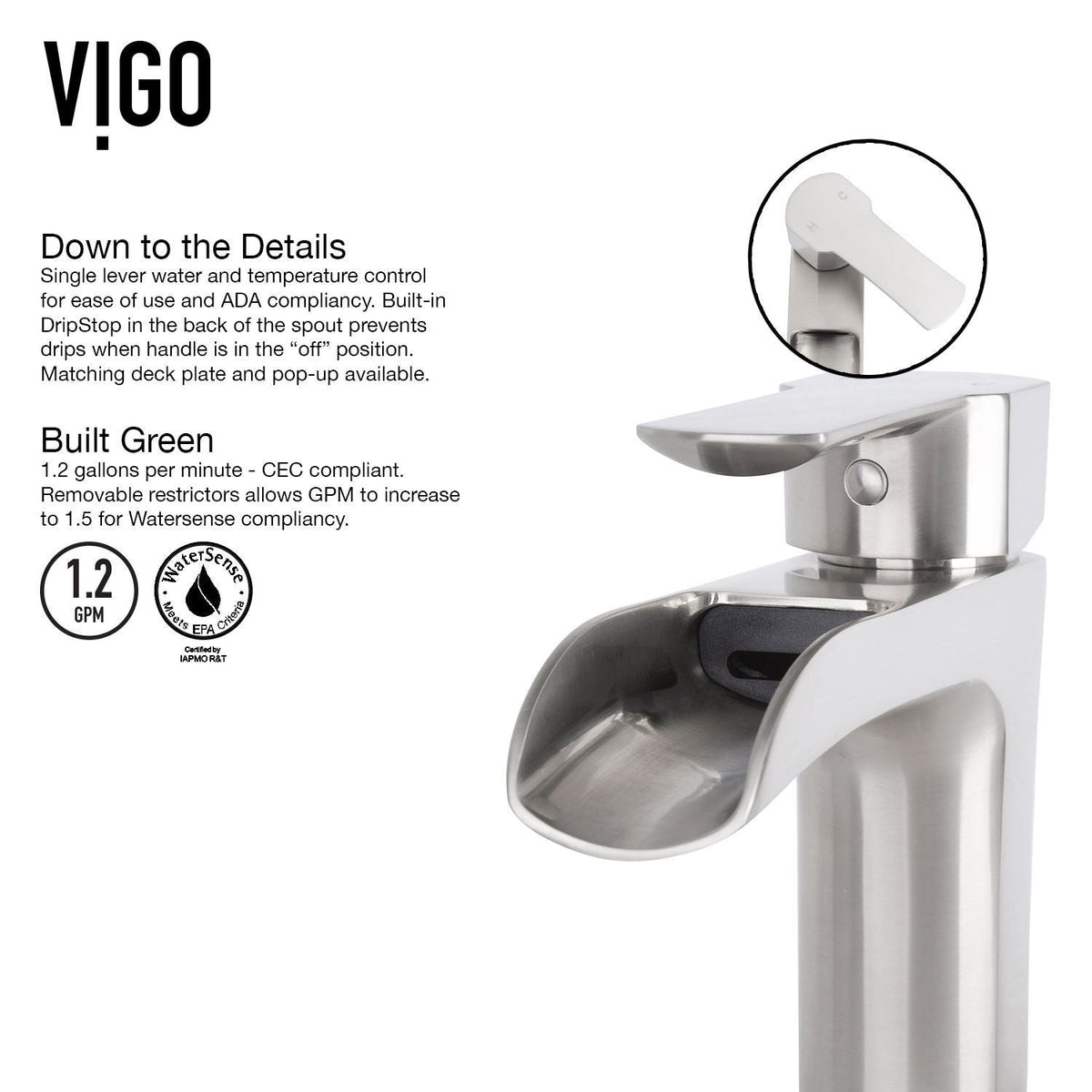Titanium Glass Slate Grey Bathroom Sink/Basin Set with Niko Faucet and Round Vessel U2Z1 - product image 8