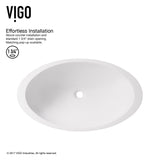 Wisteria Matte Stone Circular Vessel Bathroom Sink/Basin with Deep Bowl, White J5V1 - product image 2