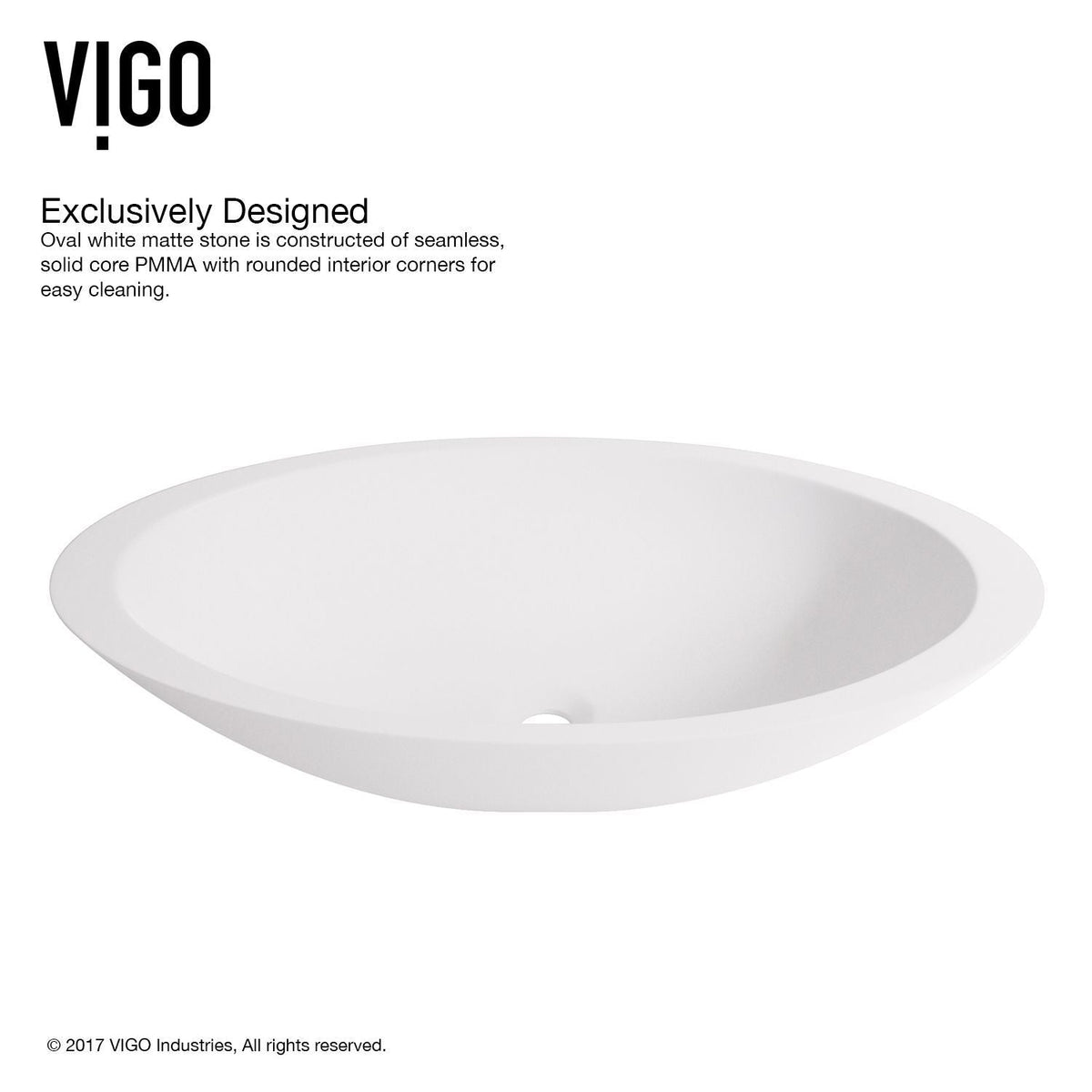 Wisteria Matte Stone Circular Vessel Bathroom Sink/Basin with Deep Bowl, White J5V1 - product image 4