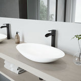 Wisteria MatteStone White Bathroom Sink/Basin Set with Niko Faucet and Oval Composite Vessel V7T1 - product image 3