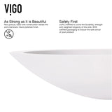 Wisteria MatteStone White Bathroom Sink/Basin Set with Niko Faucet and Oval Composite Vessel V7T1 - product image 8