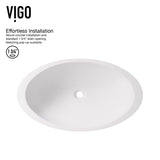 Wisteria MatteStone White Bathroom Sink/Basin Set with Norfolk Faucet and Oval Composite Vessel K0W0 - product image 7