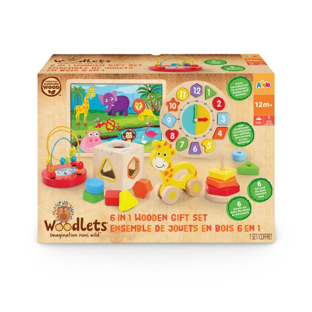 6-in-1 Wooden Game/Toy Gift Set for Ages 3+ G4O3 - product image 5