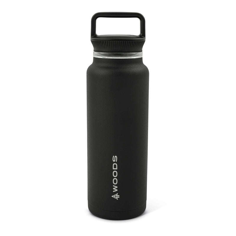 Double Wall Insulated Stainless Steel Portable Reusable Water Bottle with Top Handle, BPA-Free, 50-oz E3O4