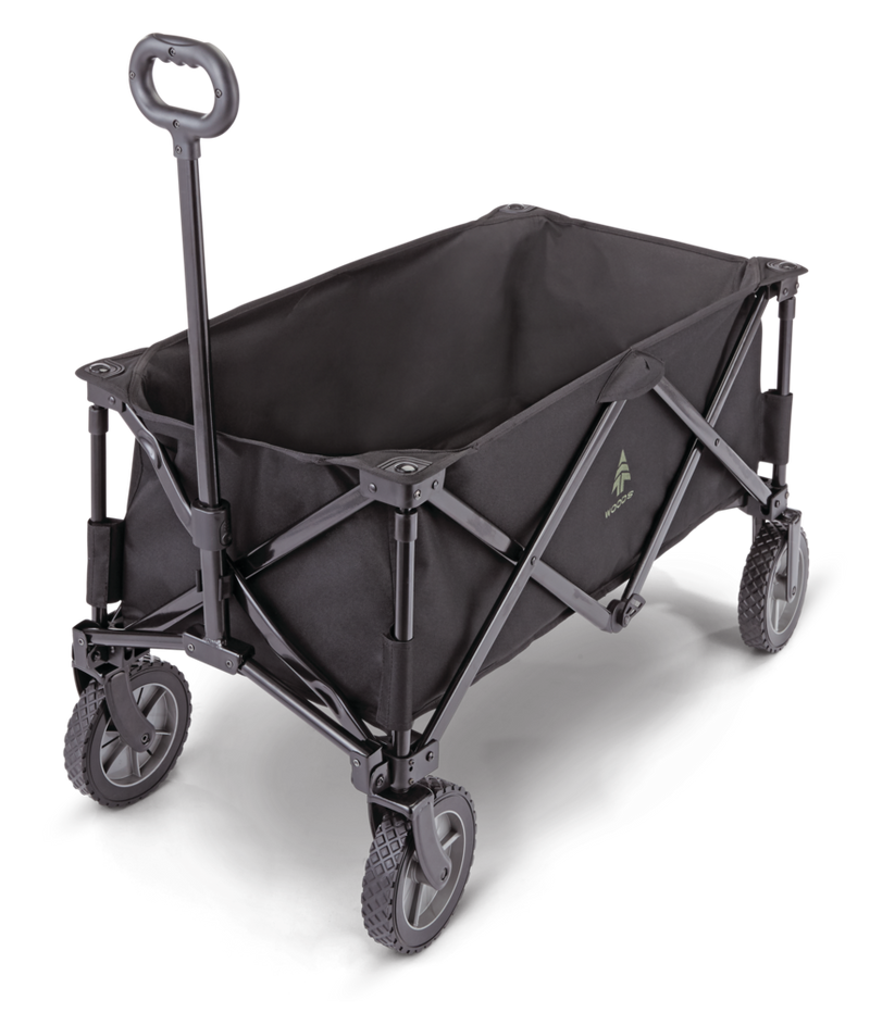 Outdoor Collapsible Folding Utility Standard Wagon & Carry Bag, 150 lb Capacity, Black C3V1