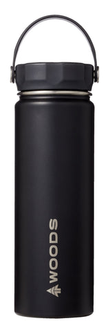 Water Bottle, 22-oz, Stainless Steel, Leak-Proof, Black O3U4 - product image 1