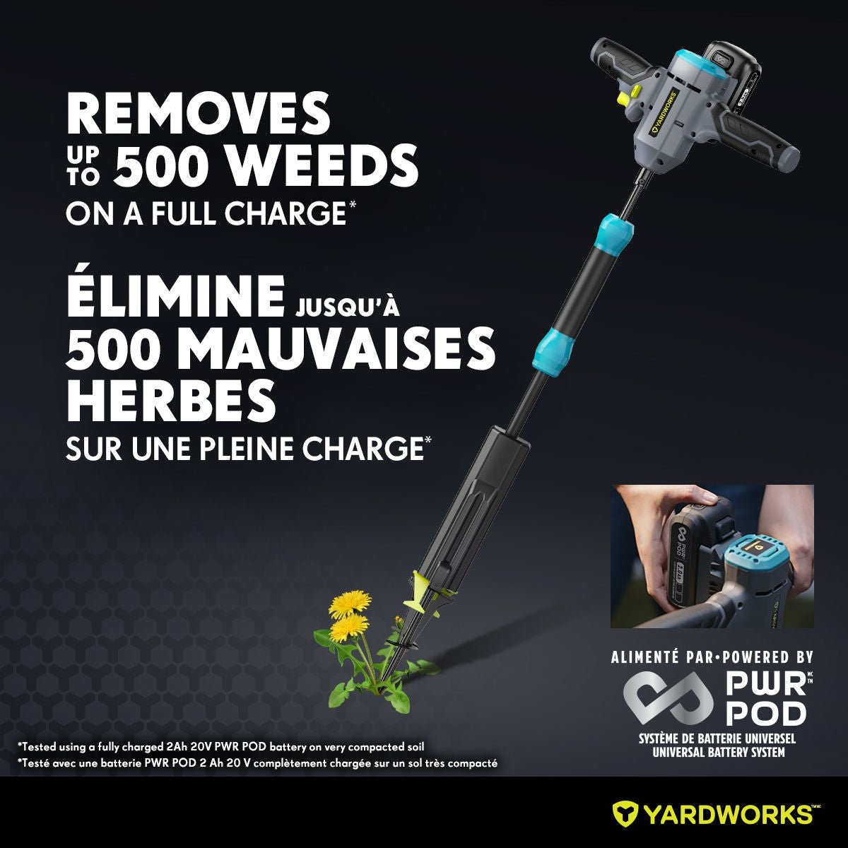 20V Cordless Lawn Weeder, with PWR POD 2.0Ah Battery and Charger R5X7 - product image 8