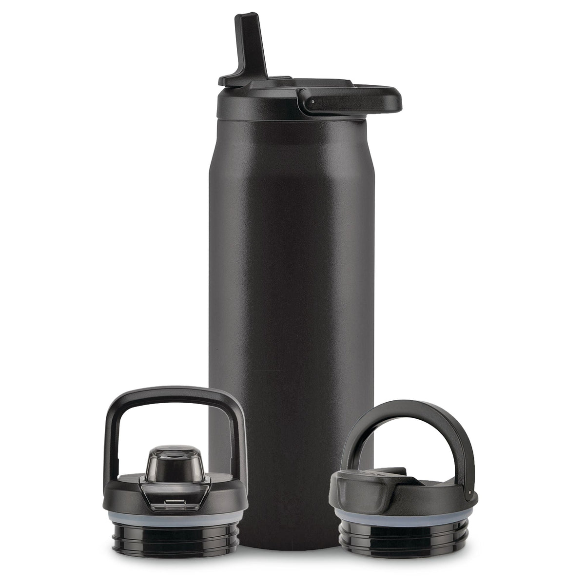 Core Vacuum Insulated Stainless Steel Bottle, 32-oz, Black, with Multi Lid F6Y4 - product image 1
