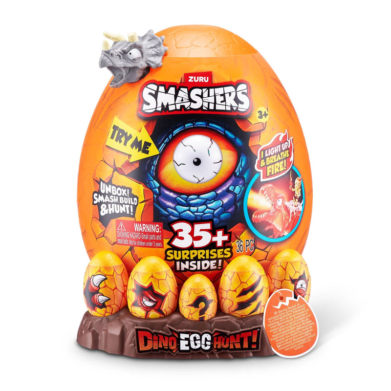 Smashers Dino Egg Hunt Mystery Playset Capsule for Ages 3+, Assorted Figures A8K7